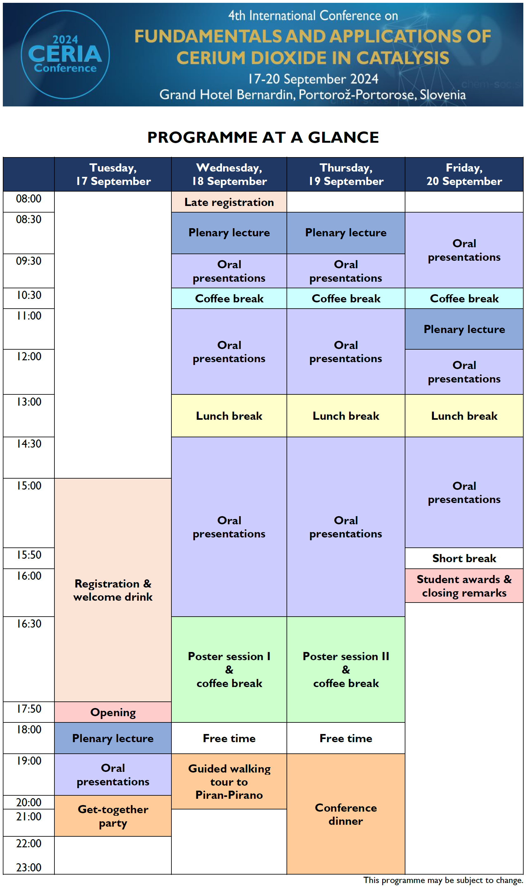 Ceria 2024 Conference   Programme At A Glance 090323 